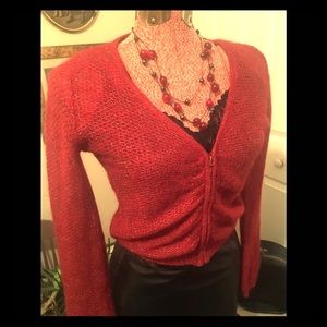 Lux zipper scrunch sweater
